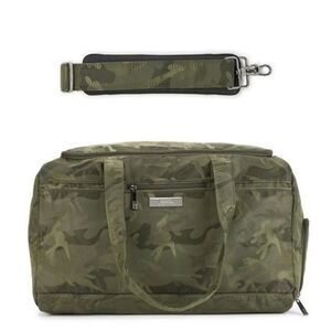 JuJuBe Green Camo Super Star Duffel Bag & Strap Lot Duffle Travel Gym Camouflage